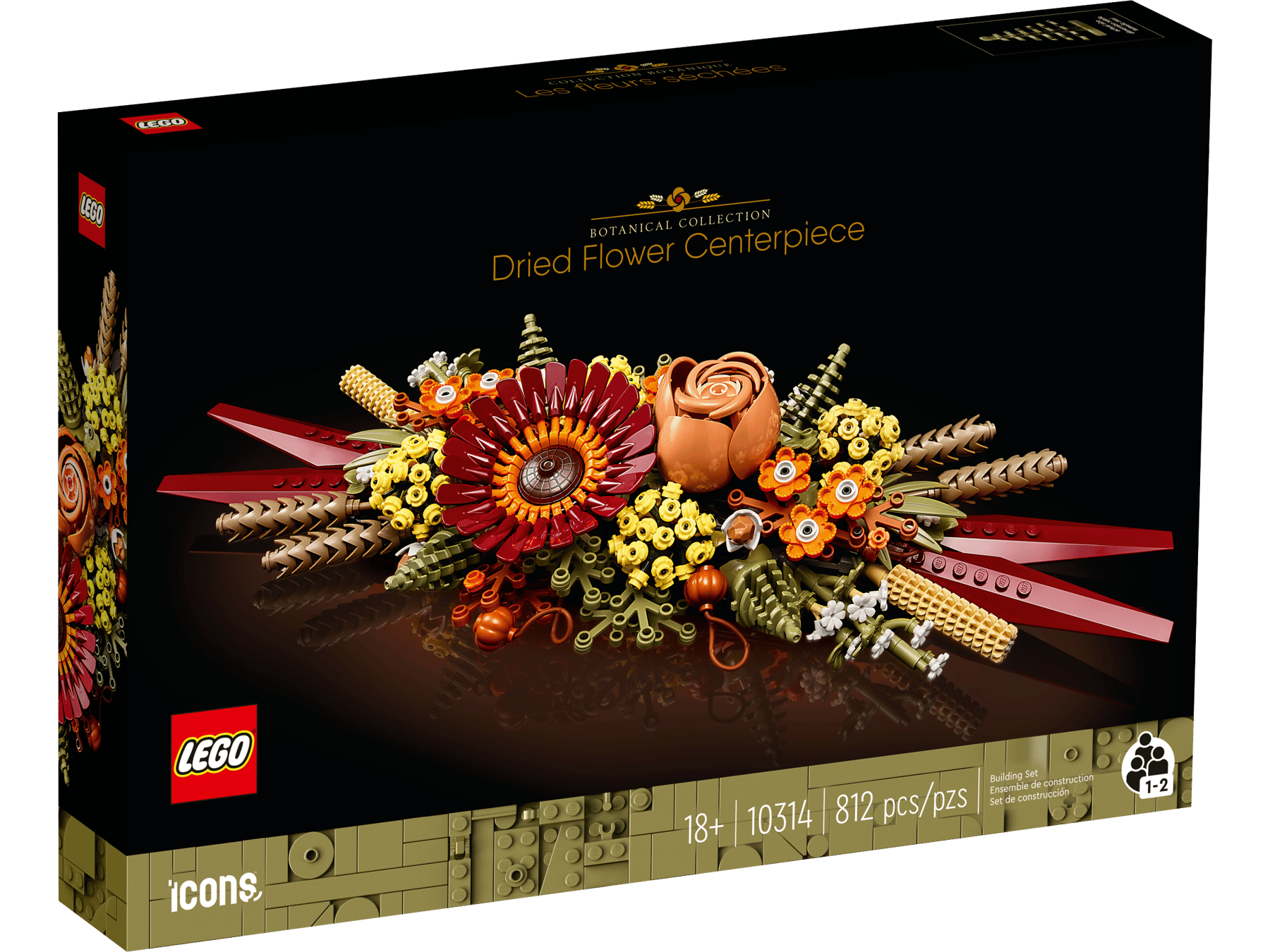 Doos LEGO Botanicals Bloemstuk met gedroogde bloemen (10314)