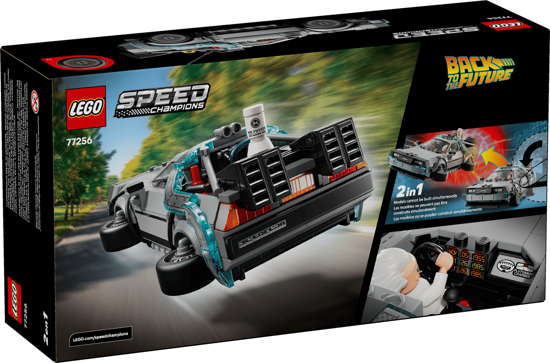 Doos LEGO Speed Champions Tijdmachine uit Back to the Future (77256)